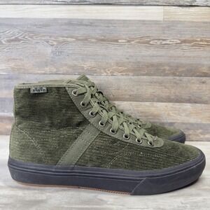 Vans Crockett High Decon Mens Size 10 Corduroy Skateboard Shoe Olive VN0007QVBIQ